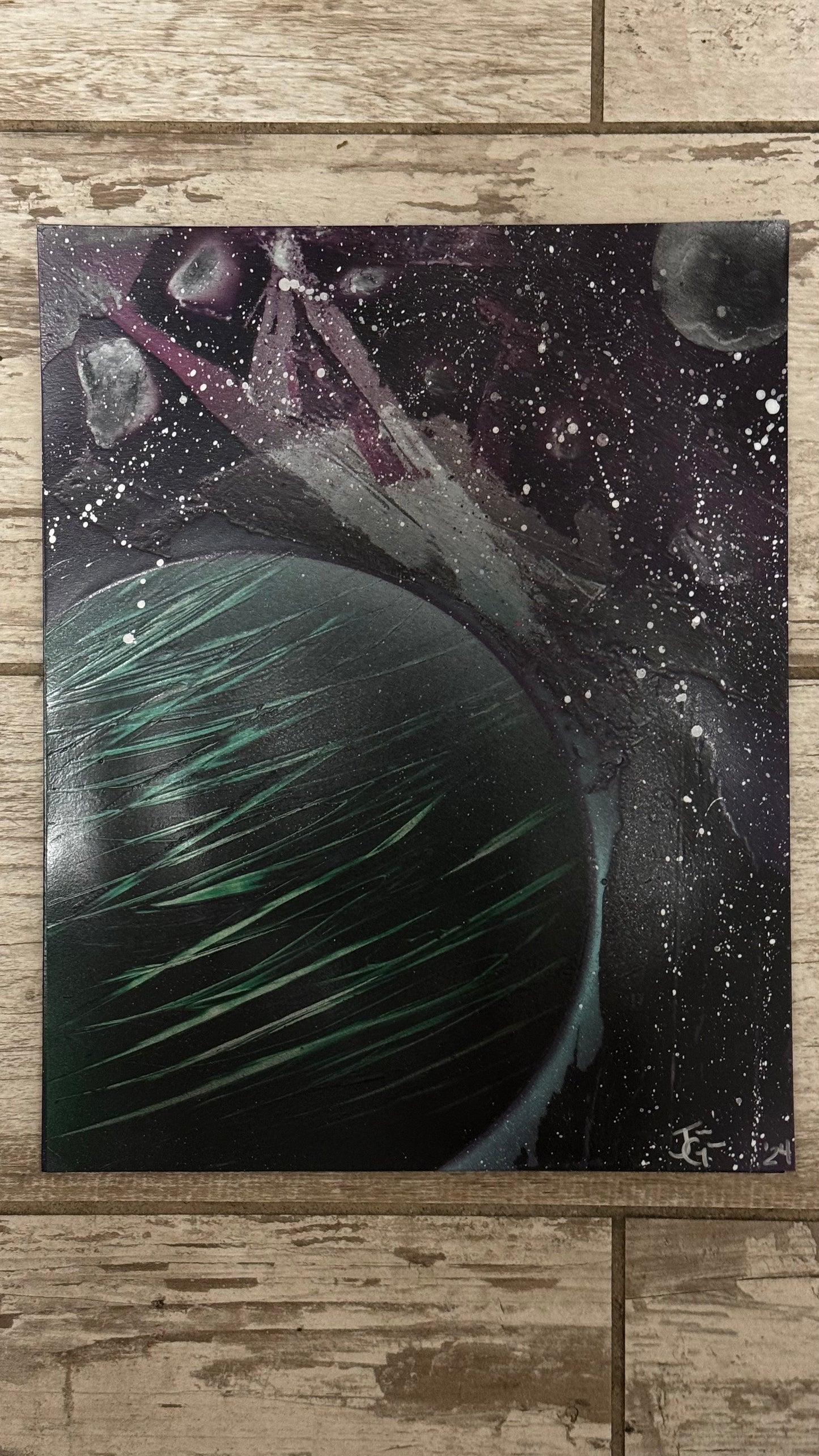 Galaxy spray painting