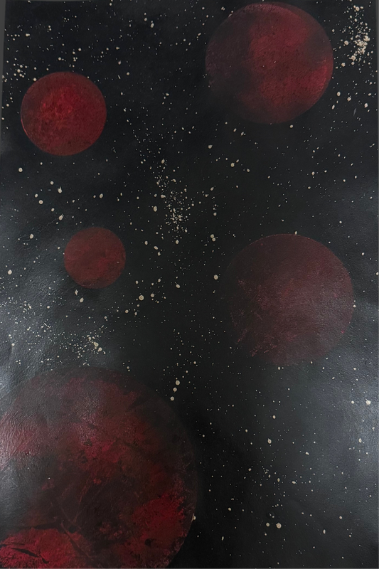 Galaxy spray painting poster